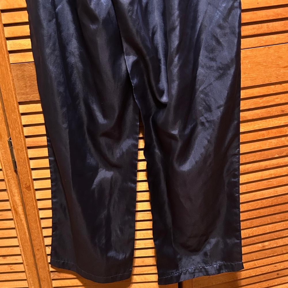 Lillian Lorow Blue Satin Lounge Pants - Picture 12 of 12